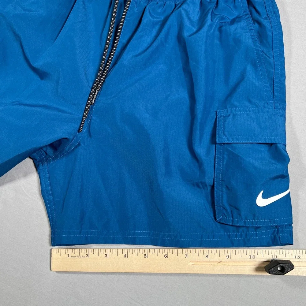 Nike Swim Cargo Swim Shorts Trunks Mesh Lined Size Medium Blue